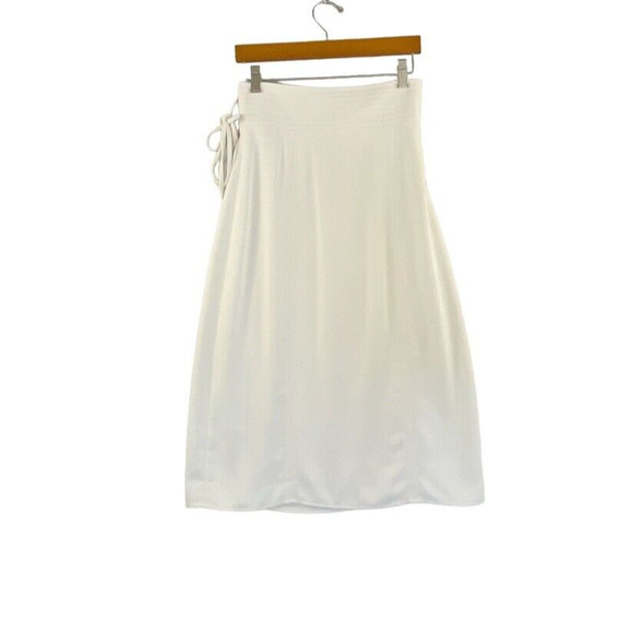 Commense Wrap Skirt Womens Size XS Cream Side Slit REVOLVE Brand NEW Flawed - Picture 2 of 16